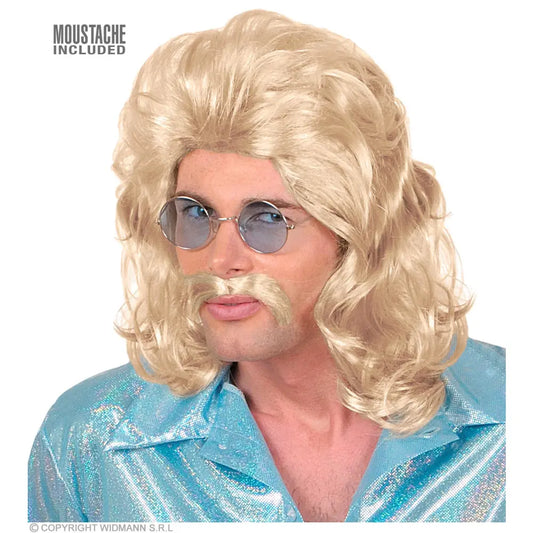 "PERRUQUE ET MOUSTACHE HOMME DES ANNNE 