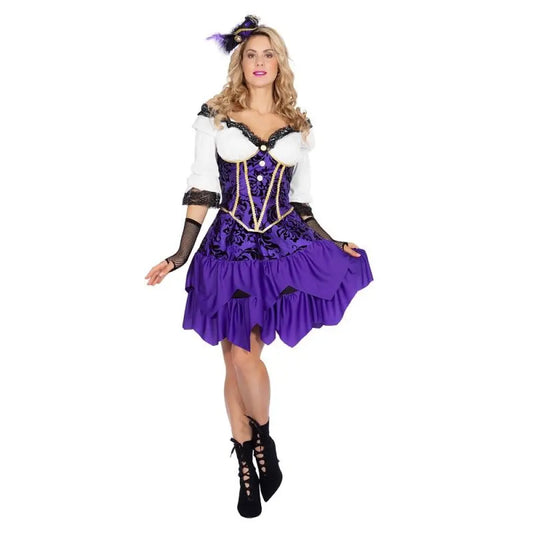 Costume Femme Pirate Violet - Taille 34