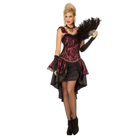 Robe Femme Arabesques Bordeau & Noir - Taille 46