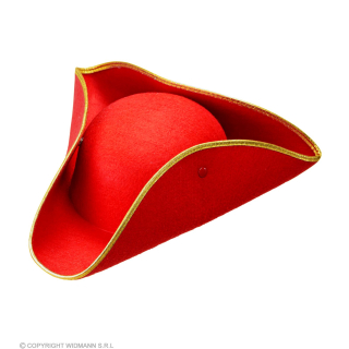 TRICORNE ROUGE en feutre