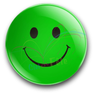Badge Smiley Vert