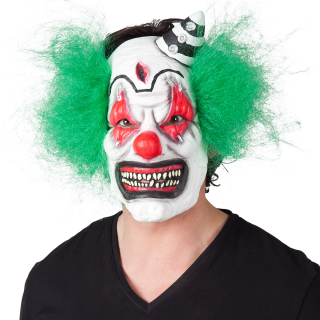 Masque visage latex Clown d'horreur