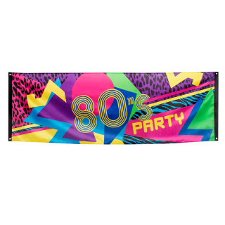 Bannière polyester '80's party'