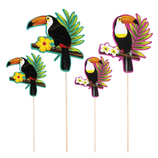 Set 4 Bâtonnets cocktail Toucan Tropique