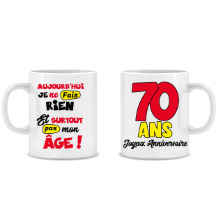 Mug Anniversaire Mixte - Tous les évènements de la vie : 70 ans