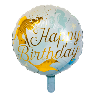 Ballon en aluminium Sirène 'Happy Birthday'