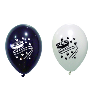 BALLON IMPRIME THEME CINEMA 25-32 cm (x 8)