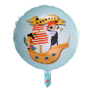 Ballon Alu Pirate Multicolore Ø 45 cm. Hélium 0.015 m3 Pochette d'1 pièce