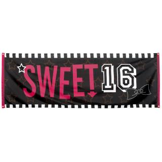 Bannière polyester 'Sweet 16'