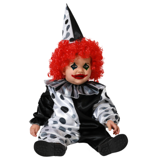 DÉGUISEMENT CLOWN HALLOWEEN GRIS + 24 MOIS