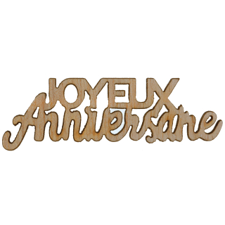 Déco à parsemer Joyeux Anniversaire métallisé Naturel