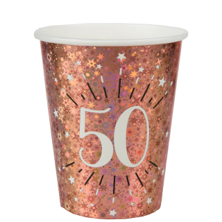 Gobelet Âge étincelant rose gold 50 ans