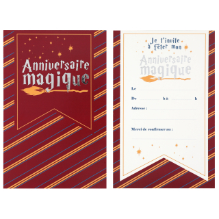 Carte invitation Sorcier Multicolore