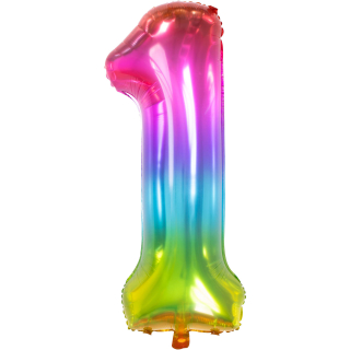 Ballon Chiffre 1 Multicolore 86cm