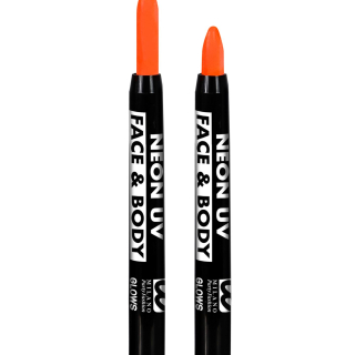 Boite Display avec "12 CRAYONS DE EAU-MAQUILLAGE ORANGE FLUO" - 3,5 ml