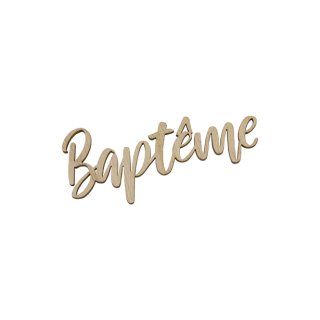 DECOR DE TABLE "BAPTEME" EN BOIS (x 4) NA