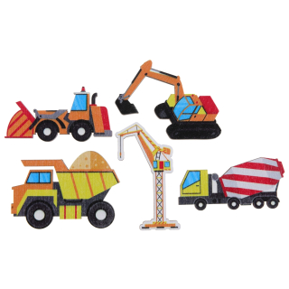 Déco à parsemer En chantier Multicolore 6 x 4 & 4 x 6 cm Sachet de 10 pièces