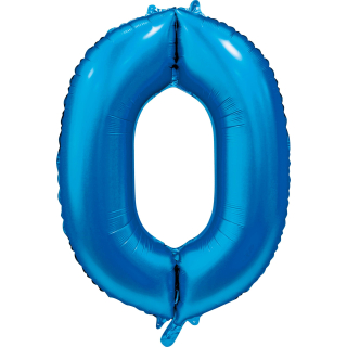 Foilballoon 34" no. 0 satin blue