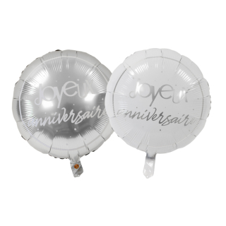 BALLON METALLIQUE "JOYEUX ANNIVERSAIRE" (dia. 45cm) AR