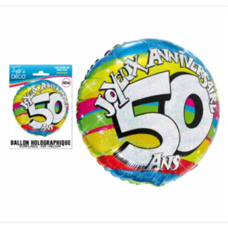 Ballon Holographique 50 Ans