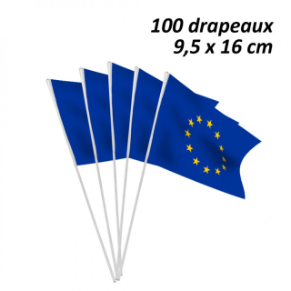 Sachet 100 drapeaux papier 9.5 x 16cm...