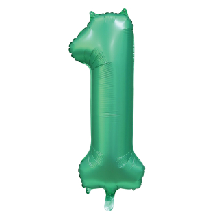 Foilballoon 34" no. 1 satin green