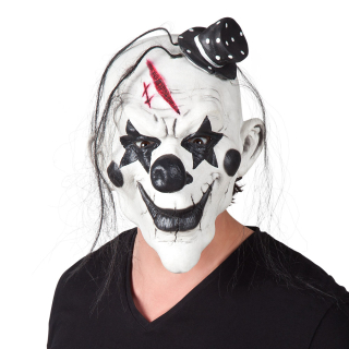 Masque tête latex Clown psycho