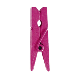 Mini pince en bois Fuchsia