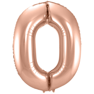 Ballon Chiffre 0 Rose Gold 86cm