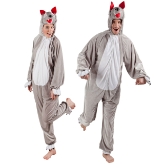 Costume adulte Loup peluche