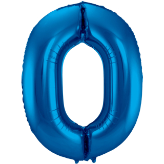 Ballon Chiffre 0 Bleu 86cm