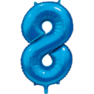 Foilballoon 34" no. 8 satin blue