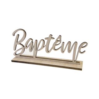 Déco de table "Baptême" en bois