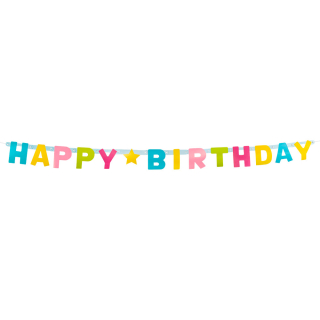 Guirlande lettre carton 'Happy Birthday'