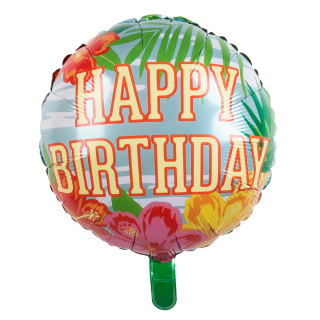 Ballon en aluminium Paradise 'Happy Birthday'