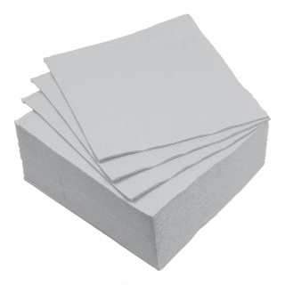 SET DE 40 SERVIETTES VITAMINE EN PAPIER 2 PLIS 38*38CM GRIS