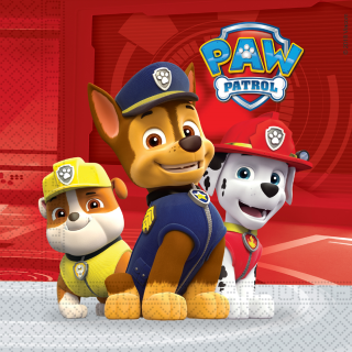 20 Two-Ply Paper Napkins 33x33cm - Paw Patrol Ready for Action