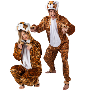 Costume adulte Tigre peluche