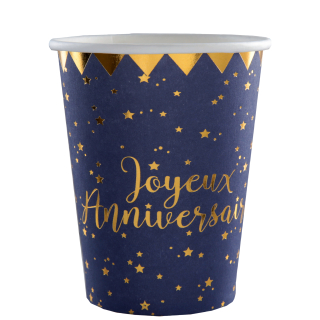 Gobelet Joyeux Anniversaire Bleu