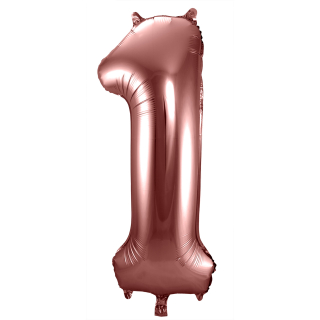 Ballon aluminium Chiffre 1 Bronze - 86 cm