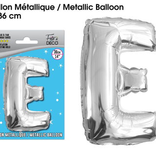 Ballon métallique Argent Lettres et Symboles