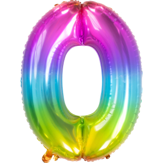 Ballon Chiffre 0 Multicolore 86cm