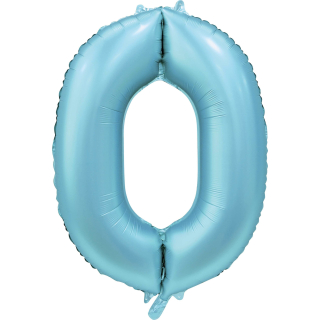 Foilballoon 34" no. 0 satin light blue