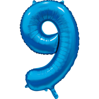 Foilballoon 34" no. 9 satin blue