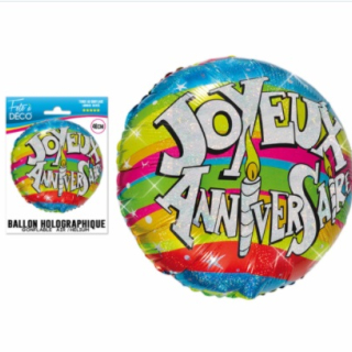 Ballon Holographique Joyeux Anniversaire