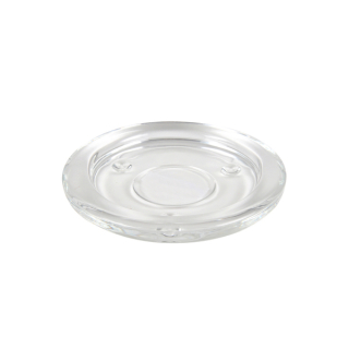 PHOTOPHORE EN VERRE TRANSPARENT ROND D10,5 x H1,5CM