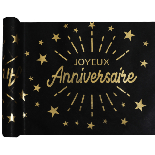 Chemin de table Anniversaire Etincelant Or