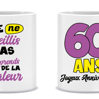 Mug Anniversaire Mixte - Tous les évènements de la vie : 60 ans