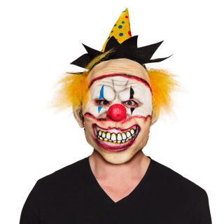 Masque tête latex Freaky clown