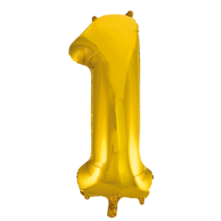 Foilballoon 34" no. 1 gold